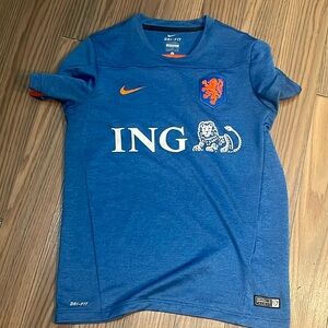Netherlands KNVB Holland Jersey Mens Authentic Blue Nike Training
